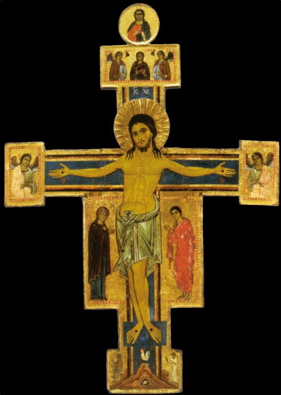 Crucifix with Angels and the Mourners (Christus Triumphans)
